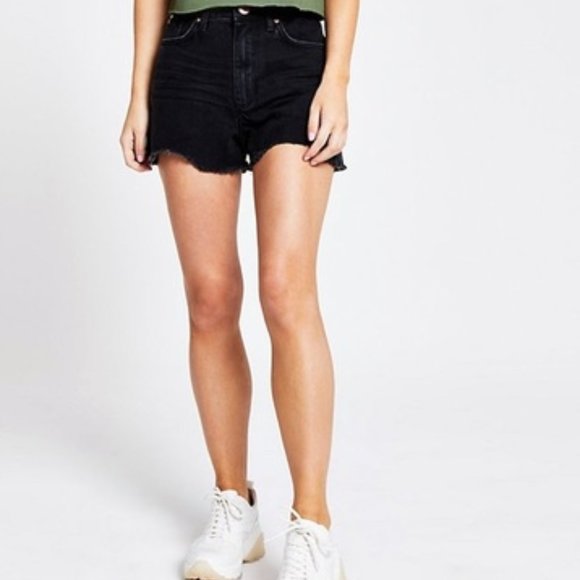 black denim shorts size 18